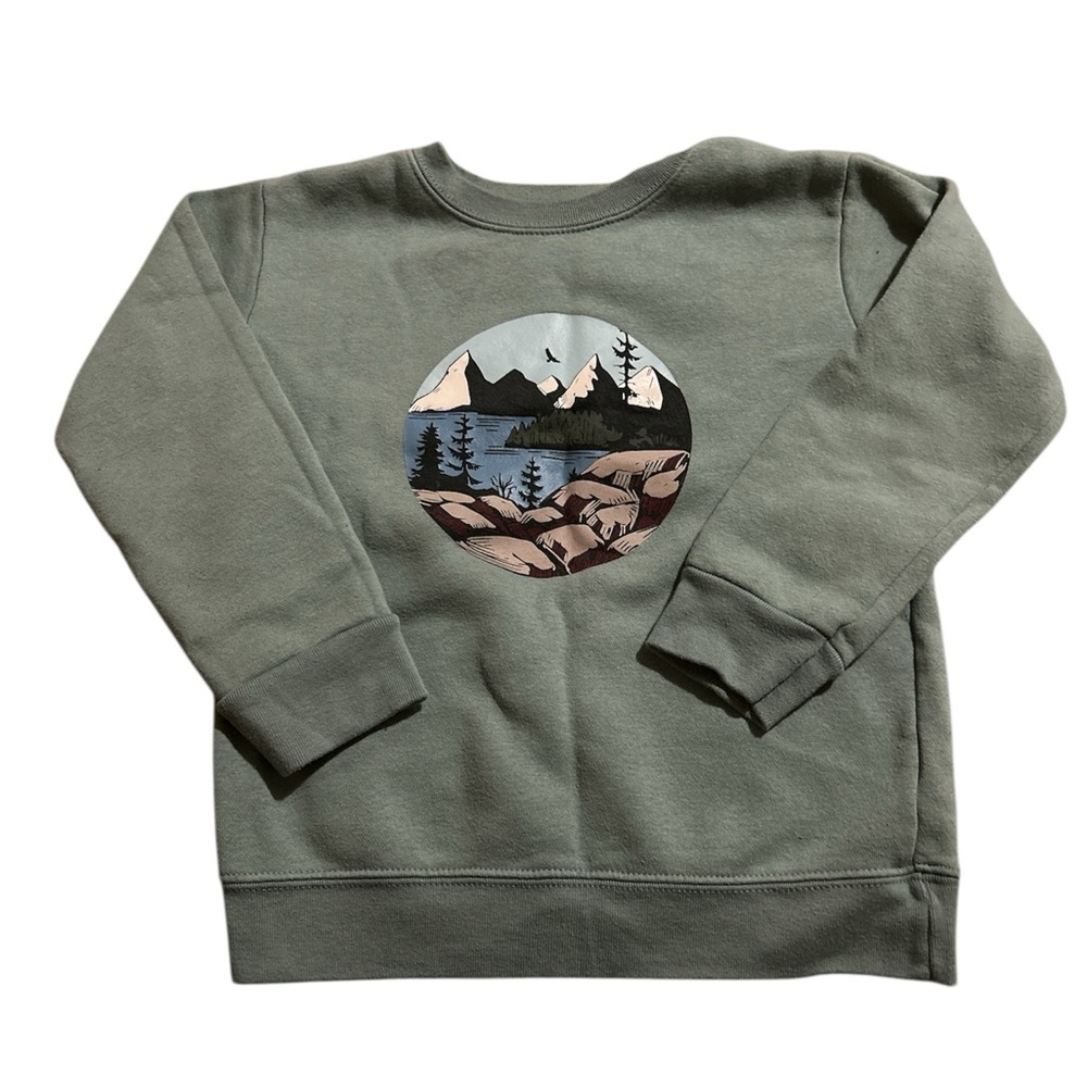 Kids Green Graphic Sweatshirt
